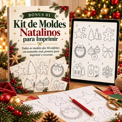 Bônus 1: Kit de Moldes Natalinos para Imprimir