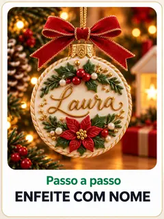 Enfeite com nome em cerâmica fria
