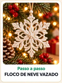 Floco de neve vazado em cerâmica fria