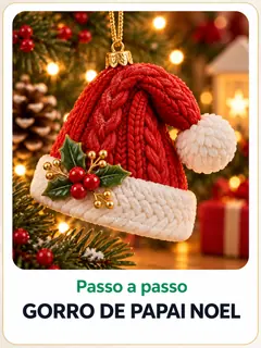 Gorro de Papai Noel em cerâmica fria
