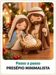 Presépio minimalista em cerâmica fria